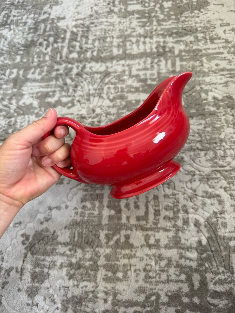 Fiestaware Red Ceramic Gravy Boat